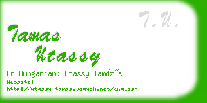 tamas utassy business card